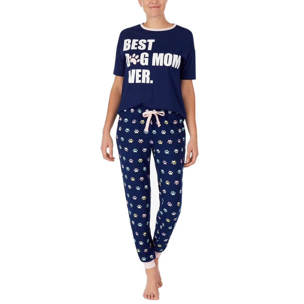 French Jenny Womens Dog Mom Printed T-Shirt Size Large
